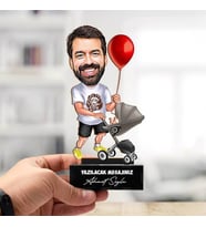 Babama İlk Komik Hediyem Karikatürlü Biblo