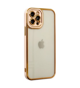 iPhone 12 Pro Kılıf Liva Lens Silikon - Rose