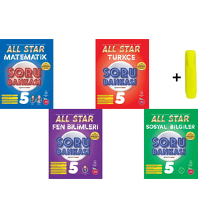 Newton Yayınları Yeni 5.Sınıf All Star Soru Bankası Matematik Fen Türkçe Sosyal