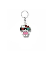 Gözlüklü Hello Kitty Figürlü Anahtarlık – Eğlenceli ve Sevimli Aksesuar