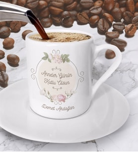 Anneler Günü Tasarımlı Kahve Fincanı