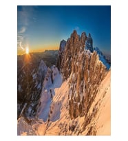 Hoher Dachstein Alp Dağları Manzara Avusturya Tablo Ahşap Poster Dekoratif
