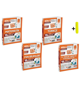 Gizli Lgs 8. Sınıf Matematik Fen Türkçe İnkılap 15'li Deneme-Meb Gibi Sordu