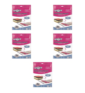 Vindex Vakumlu Giyisi Yastık Yorgan Saklama Torbası Poşeti Hurç - X Large - 55x90 Cm. 2'li - 5 Paket