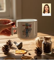 Kişiye Özel Karikatürlü Eczacı T Kupa Tıp Bayramı Hediyesi