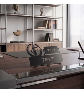 Kişiye Özel Avukat Metal Masa İsimliği Adalet Tanrıçası Themis Hukuk Bürosu Hediyesi
