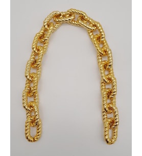 Angel Çanta Aksesuar 45 cm Burgu Model Metal Görünümlü Light Gold Renk Akrilik Zincir