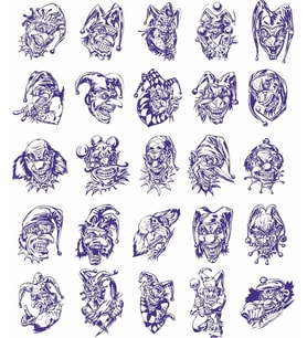 Joker Yüzü Sticker Set 25 Parça Telefon, Tablet, Defter, Laptop Sticker