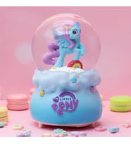 Sevimli My Little Pony Işıklı Müzikli Orta Boy Kar Küresi (Mavi)