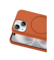 ERTAN iPhone 15 Kılıf Jully Magsafe Kapak - Turuncu