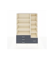 Hyperion Dolap 9 Raflı 4 Çekmeceli  132x44x195 Aytaşı-Aytaşı/Antrasit