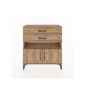 Arges Şifonyer 2 Raflı 2 Çekmeceli 2 Kapaklı 88x30x96 Çam-Çam