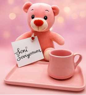 Pembe Ayıcık Ve Kahve Seti