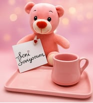 Pembe Ayıcık Ve Kahve Seti