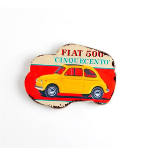Buzdolabı Magneti Fiat 500 Klasik Otomobil (Karışık)