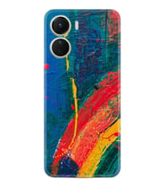Vivo Y16 Kılıf Silikon Desen Özel Seri Ressam Sulu Boya 1600