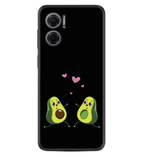 Xiaomi Redmi Note 11E Kılıf Silikon Desen Özel Seri Aşık Avokadolar 1642