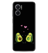 Xiaomi Redmi Note 11E Kılıf Silikon Desen Özel Seri Aşık Avokadolar 1642