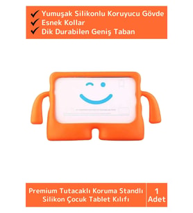 Premium Apple Samsung Uyumlu 11 Inch Silikon Yumuşak Tutacaklı Tam Koruma Kids Çocuk Tablet Kılıfı