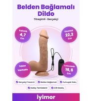 22,2 Cm Titreşimli Realistik Belden Bağlamalı Vantuzlu Dildo Penis – iyimor