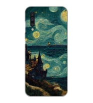 Samsung Galaxy A70 Uyumlu Van Gogh Tasarımlı Şeffaf Telefon Kılıfı