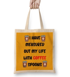 CAT Funny Coffee Drinks Art Lover Gift Quote - Vİntage Retro Rainbow Style Bez Çanta Uzun Saplı