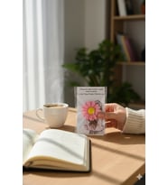 Mumelia Candles Zarif Papatya V - Doğal Soya Hediyelik Mum - Pembe - 15 Adet
