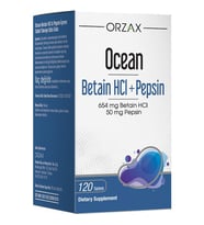 Orzax Ocean Betain Hcı+ Pepsin Takviye Edici Gıda 120 Tablet