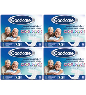 Goodcare Hasta Bezi Yetişkin Bel Bantlı Tekstil Yüzey L Large - Büyük 120 Adet (4PK*30)