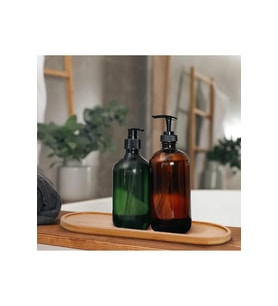 Doğal Bambu Oval Tabak Sunumluk Küçük Boy 16x35