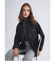 LCW Modest Antrasit Oversize Kadın Gömlek Tunik