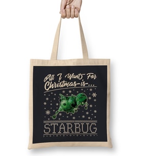 All I Want For Christmas Is Starbug Red Dwarf Bez Çanta Uzun Saplı