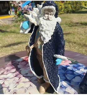 Polyester Lacivert Paltolu Noel Baba