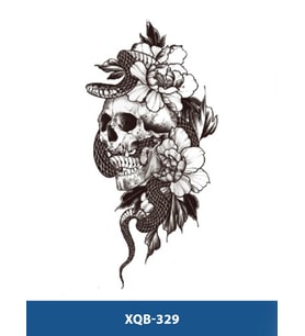 XQB-329 ORTA BOY KURUKAFA YILAN DESEN GEÇİCİ DÖVME-TATTO