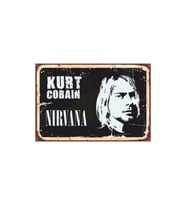 Kurt Cobain Nirvana Retro Vintage Ahşap Poster