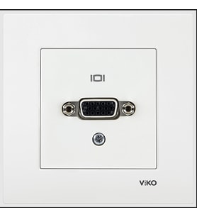 VİKO VGA Konnektör Klemensli Beyaz (Çerçevesiz) 90967Z64 VİKO