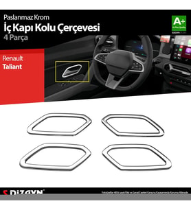 Renault Taliant Krom İç Kapı Kolu Çerçevesi 4 Prç 2021 Üzeri A+ Kalite