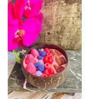 Hindistan cevizi Acai Bowl Tasarım Mum/ Handmade Acai Bowl Decorative Coconut Candle