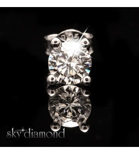 Sky Diamond 0.50ct Tektaş Montür Vidalı Küpe