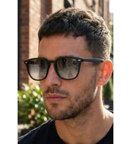 SUNSTOP UV400 Polarize Mat Siyah Unisex Güneş Gözlüğü 1372 C0101M - TR90 Esnek Dayanıklı Çerçeve