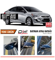 Hyundai Accent Blue Yarasa Ayna Kapağı Batman Parlak Siyah Piano Black