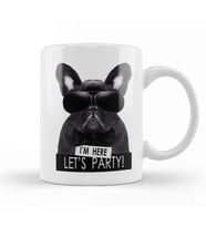 French Bulldog Wearing Sunglasses Trendy Kupa Bardak Porselen