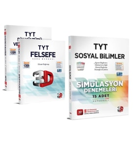 3D YAYINLARI TYT FELSEFE VE DİN KÜLTÜRÜ SORU BANKASI - TYT SOSYAL BİLİMLER SİMÜLASYON DENEME