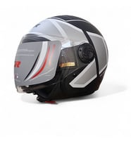 NCR KASK ÇENESİZ 230 ECE 22/06 BELGELİ SİYAH GRAFİK (Rose)