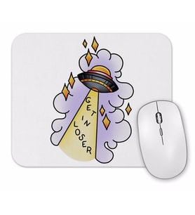 Ufo Get In Loser Mouse Pad