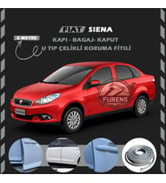 Fiat Siena Oto Araç Kapı Koruma Fitili 5metre Parlak Gri Renk