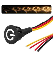 PM-30779 5V DC 16mm Gömme Dokunmatik LED Dimmer Kontrolcüsü Switch Buton Siyah