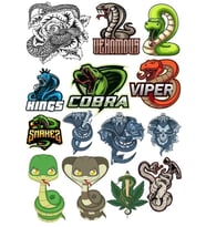 Yılan Cobra Sticker 13 Parça Telefon, Tablet, Defter, Laptop Sticker