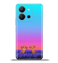 Vivo Y36 Kapak HD Renkli Dizayn Silikon Kılıf - Juniour Aslanlar