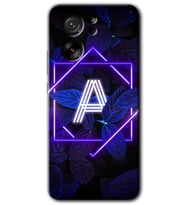 Xiaomi Mi 13T Pro Kılıf HD Desen Baskılı Arka Kapak - Dark Neon Yaprak A Harfi